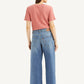 Women's Blue XL Straight Fit Mid Rise Jeans - Back View