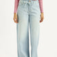 Women's Light Indigo XL Straight Fit Mid Rise Jeans - Front View