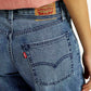 Women's Med Indigo XL Straight Fit Mid Rise Jeans - Detail View
