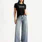 Women's Tinted Med Indigo XL Straight Loose Fit Mid Rise Jeans - Styleshot View