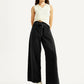 Women's Black XL Straight Loose Fit Mid Rise Jeans - Elevated View
