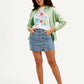 Women's Mid Rise Blue Regular Fit Skirt - Styleshot View