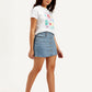 Women's Mid Rise Blue Regular Fit Skirt - Side View