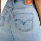 Women's Mid Rise Light Blue Regular Fit Skirt - Detail View