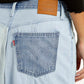 Women's Light Blue Regular Fit High Rise Skirt - Detail View