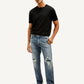 Men's 555 Blue Loose Fit Mid Rise Jeans - Front View