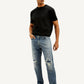 Men's 555 Blue Loose Fit Mid Rise Jeans - Side View