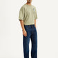 Men's 555 Dark Blue Relaxed Straight Fit Mid Rise Jeans - Side View