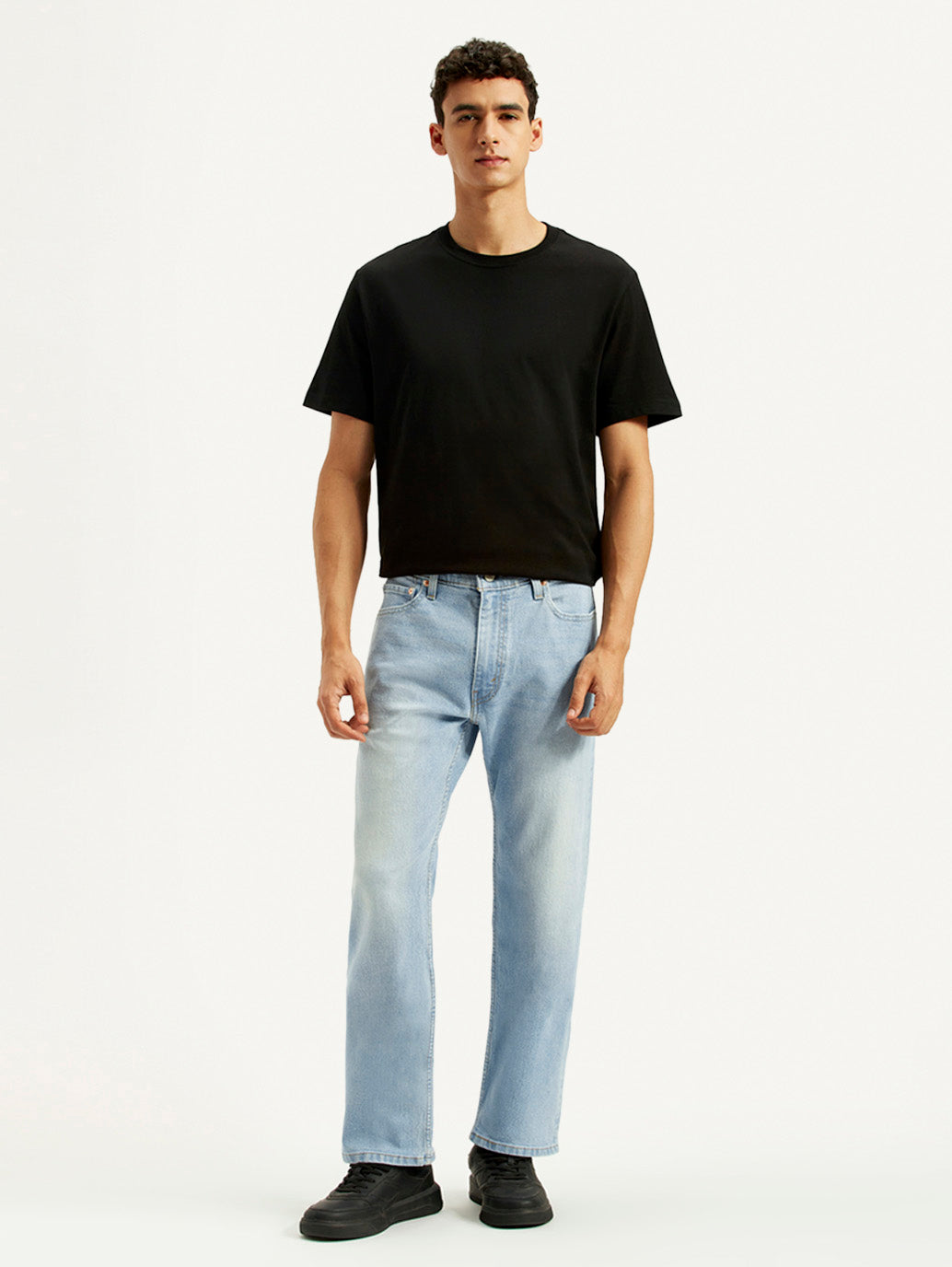 Men's 555 Light Indigo Loose Fit Mid Rise Jeans - Front View