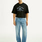 Men's 555 Light Blue Relaxed Straight Fit Mid Rise Jeans - Front View
