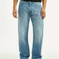 Men's 555 Light Blue Relaxed Straight Fit Mid Rise Jeans - Front View