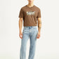 Men's 555 Light Blue Relaxed Straight Fit Mid Rise Jeans - Front View