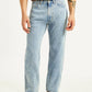 Men's 555 Light Blue Relaxed Straight Fit Mid Rise Jeans - Front View