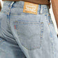 Men's 555 Light Blue Relaxed Straight Fit Mid Rise Jeans - Detail View