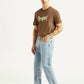 Men's 555 Light Blue Relaxed Straight Fit Mid Rise Jeans - Side View