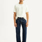 Men's 555 Navy Relaxed Straight Fit Mid Rise Jeans - Styleshot View