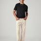 Men's 555 Beige Relaxed Straight Fit Mid Rise Linen Jeans - Styleshot View