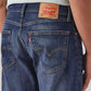 Men's 555 Dark Blue Relaxed Straight Fit Mid Rise Cross Hatch Jeans - 20 View
