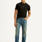 Men's 555 Blue Relaxed Straight Fit Mid Rise Tinted Jeans - Styleshot View