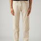 Men's 555 Beige Relaxed Straight Fit Mid Rise Jeans - Front View