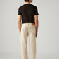 Men's 555 Beige Relaxed Straight Fit Mid Rise Jeans - Back View