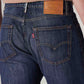 Men's 555 Dark Indigo Relaxed Straight Fit Mid Rise Selvedge Jeans - Detail View