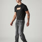 Men's 555 Charcoal Grey Relaxed Straight Fit Mid Rise Jeans - Side View