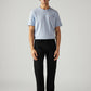 Men's 555 Black Relaxed Straight Fit Mid Rise Jeans - Front View