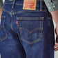 Men's 555 Blue Relaxed Straight Fit Mid Rise Jeans - Detail View
