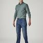 Men's 555 Blue Relaxed Straight Fit Mid Rise Selvedge Jeans - Side View