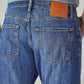 Men's 555 Blue Relaxed Straight Fit Mid Rise Selvedge Jeans - 20 View