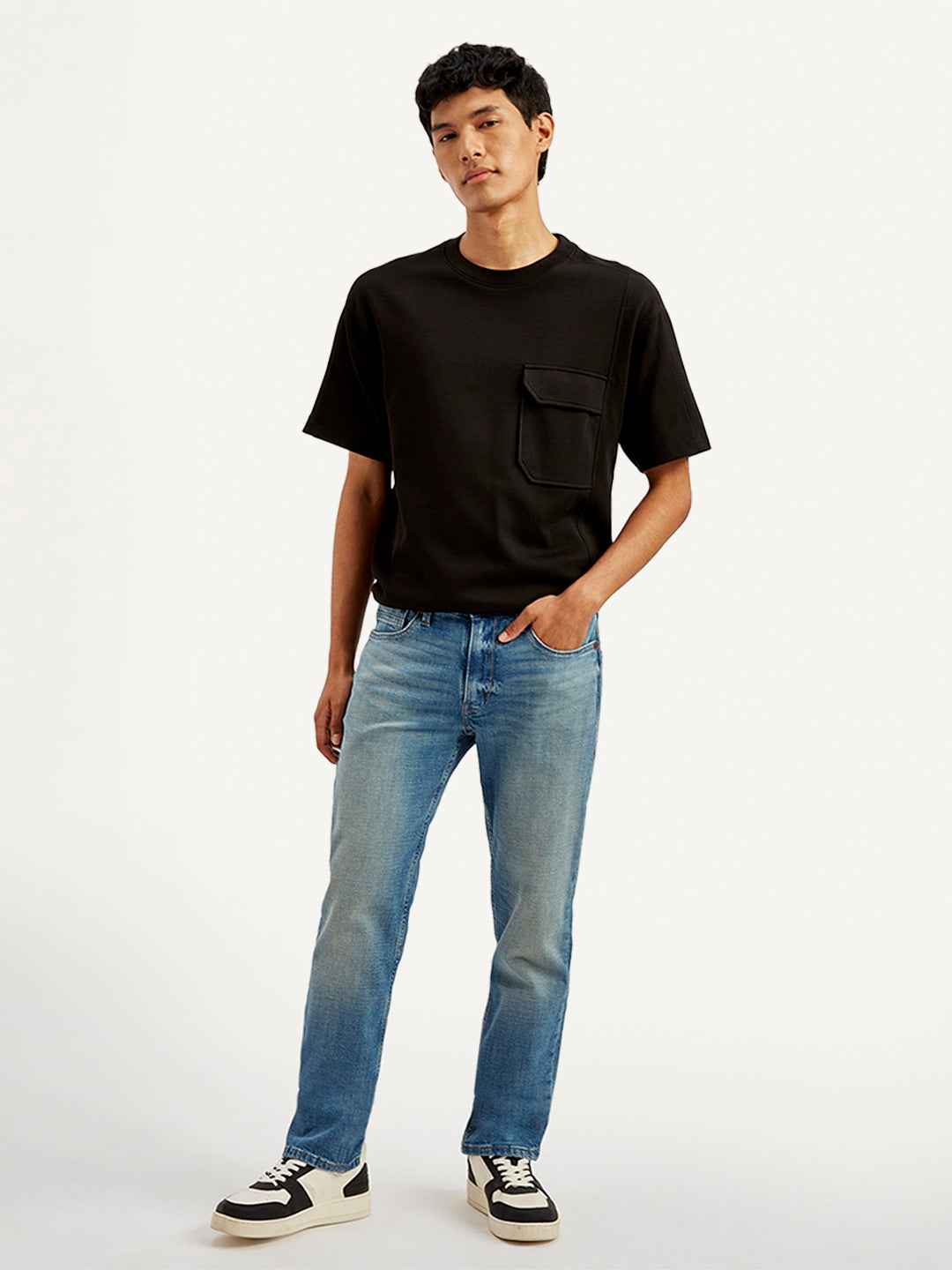 Men's 511 Blue Slim Fit Mid Rise Jeans - Front View
