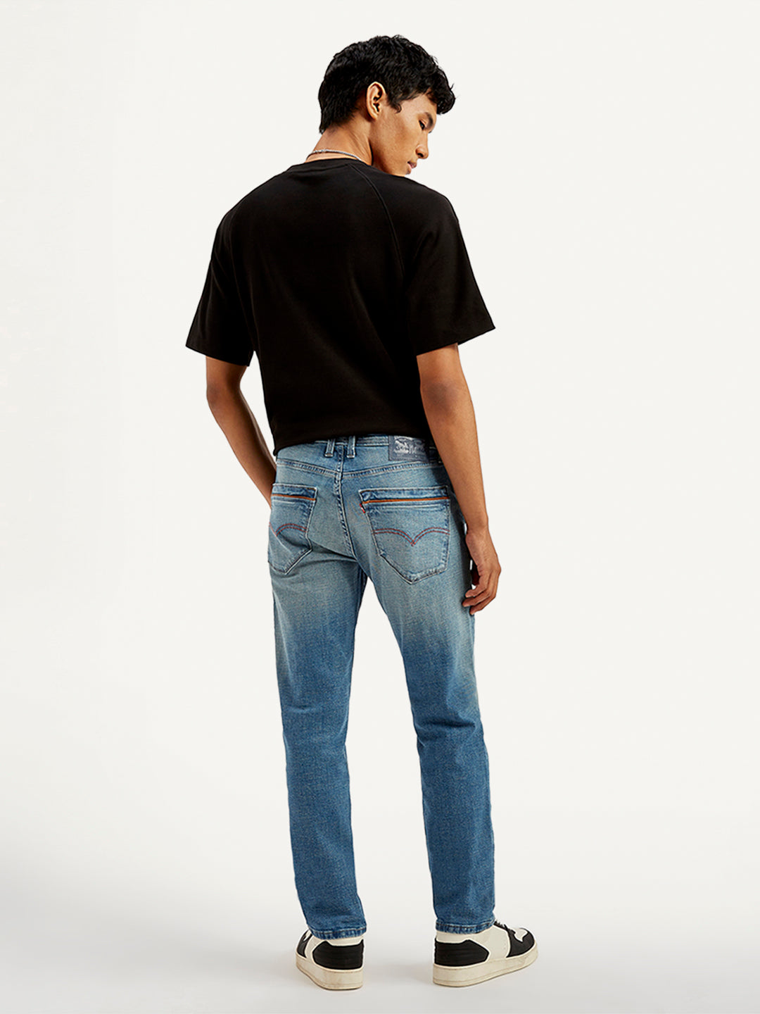 Men's 511 Blue Slim Fit Mid Rise Jeans - Back View