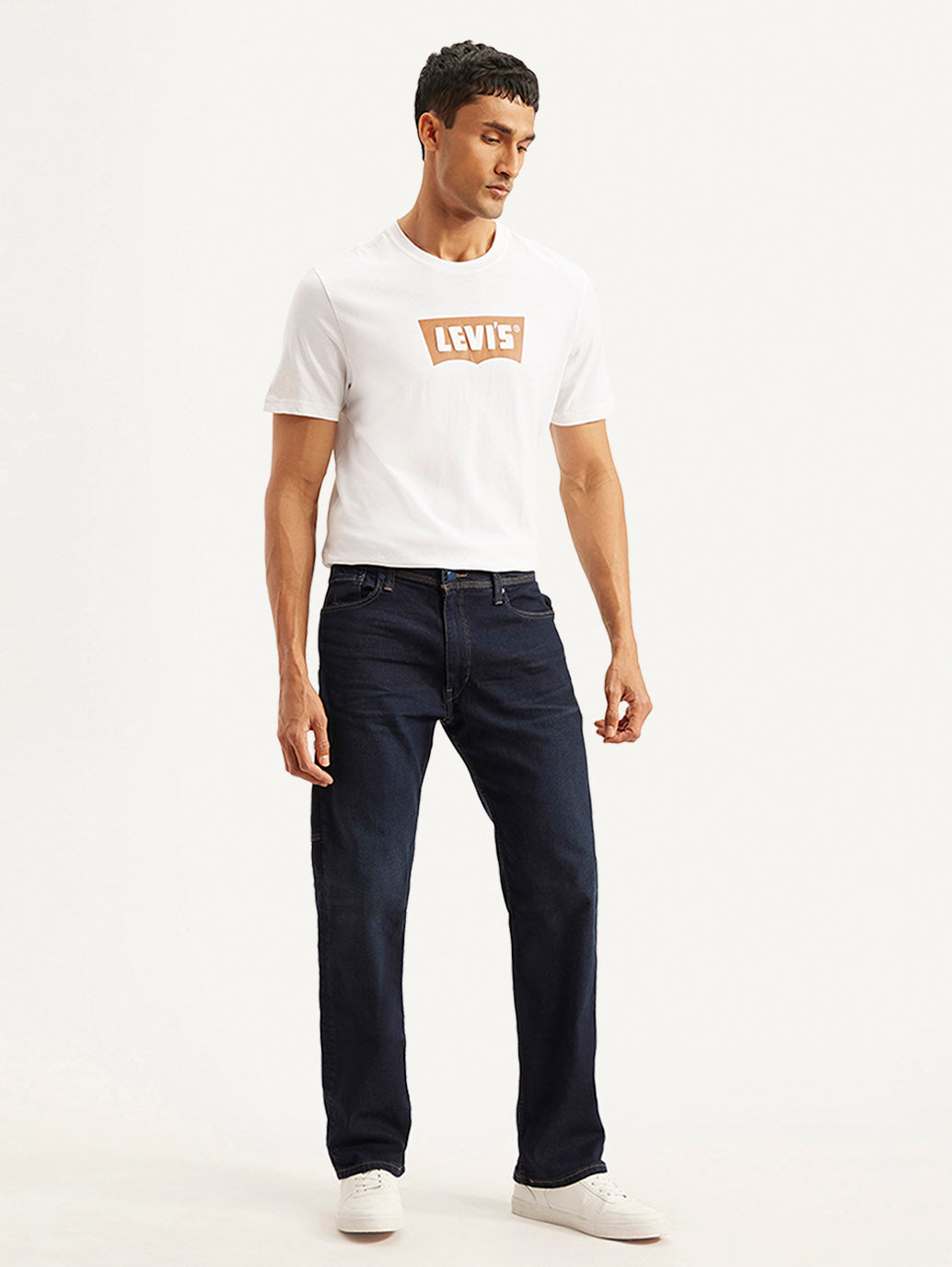 Men's 555 Navy Blue Relaxed Straight Mid Rise Utility  Jeans - d4ad6d33-0a26-4285-9b58-48b11ef65e2c View