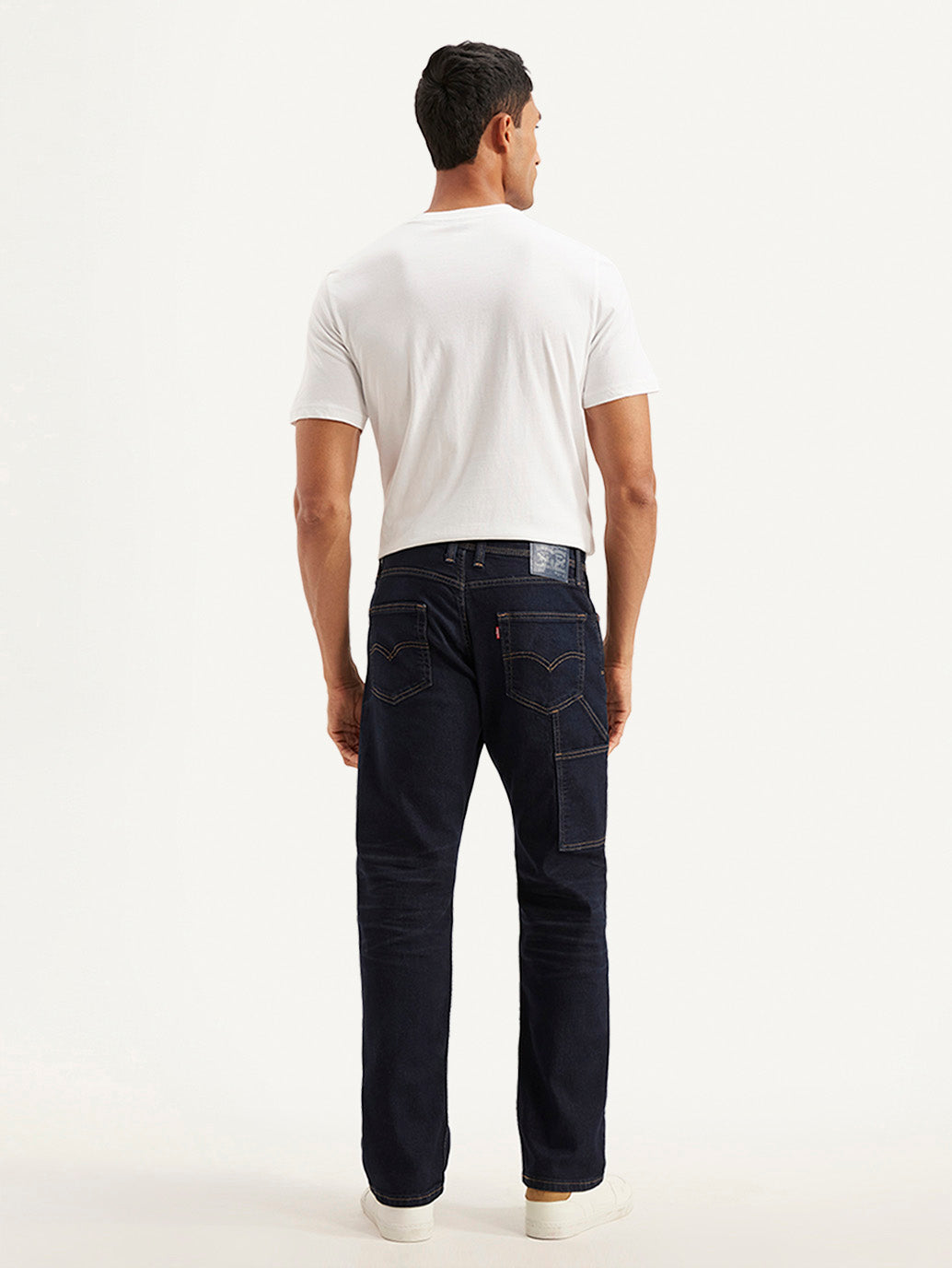 Men's 555 Navy Blue Relaxed Straight Mid Rise Utility  Jeans - 95f07bd1-10f7-41d1-b164-70c5e5ca22ae View