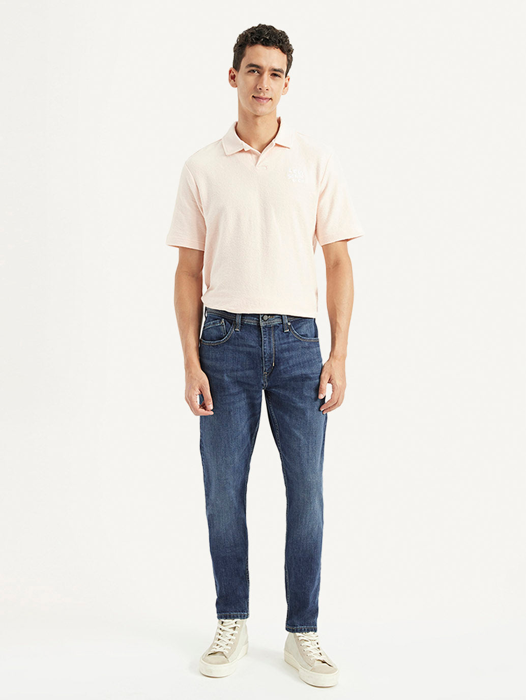 Men's 512 Dark Blue Slim Tapered Fit Mid Rise Jeans - d7b36528-d22a-4b85-874b-8520233c97fe View