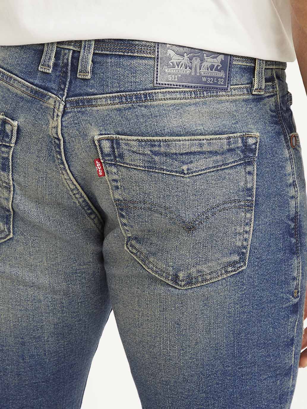 Men's 511 Blue Slim Fit Mid Rise Jeans - 8df1828c-eb5e-43e1-a09b-6410fb9a8045 View