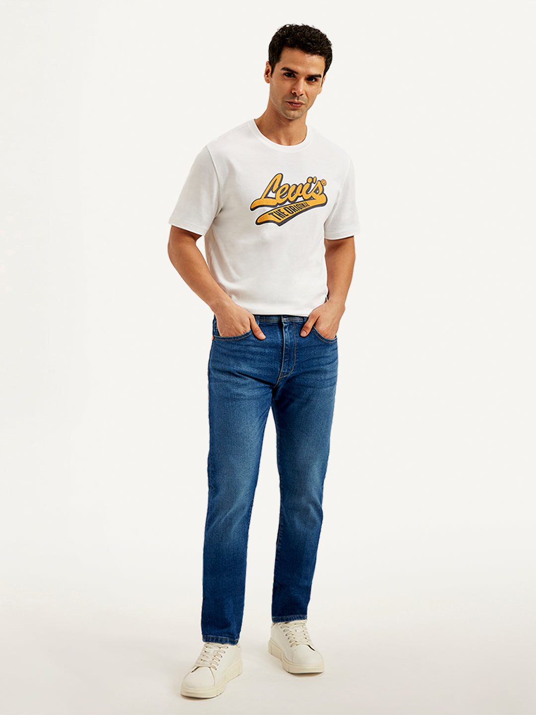 Men's 512 Blue Slim Tapered Fit Mid Rise Jeans - 20 View