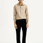 Men's Redloop 541 Black Athletic Tapered Fit Mid Rise Jeans - Front View