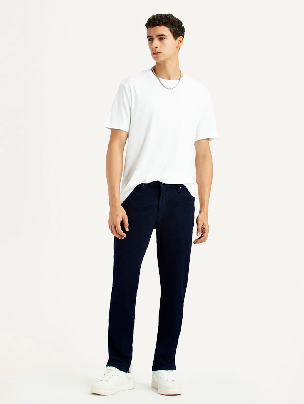 Men's Redloop 511 Navy Blue Slim Fit Mid Rise Jeans - Styleshot View