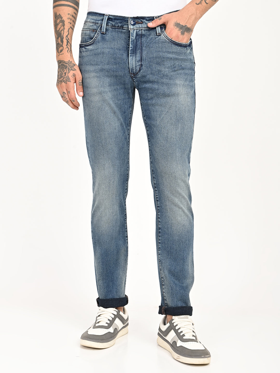 Men's Redloop 511 Blue Slim Fit Mid Rise Jeans
