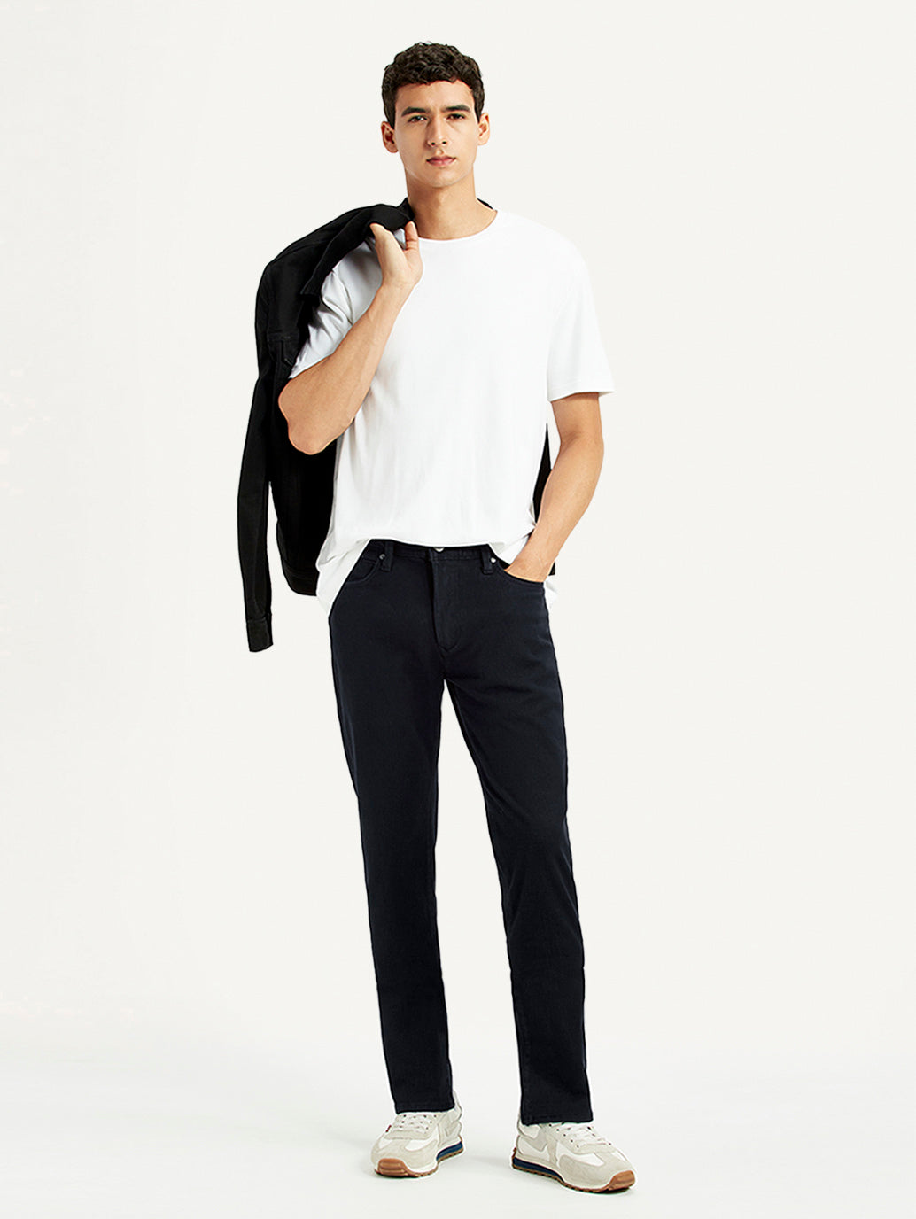 Men's Redloop 511 Black Slim Fit Mid Rise Jeans