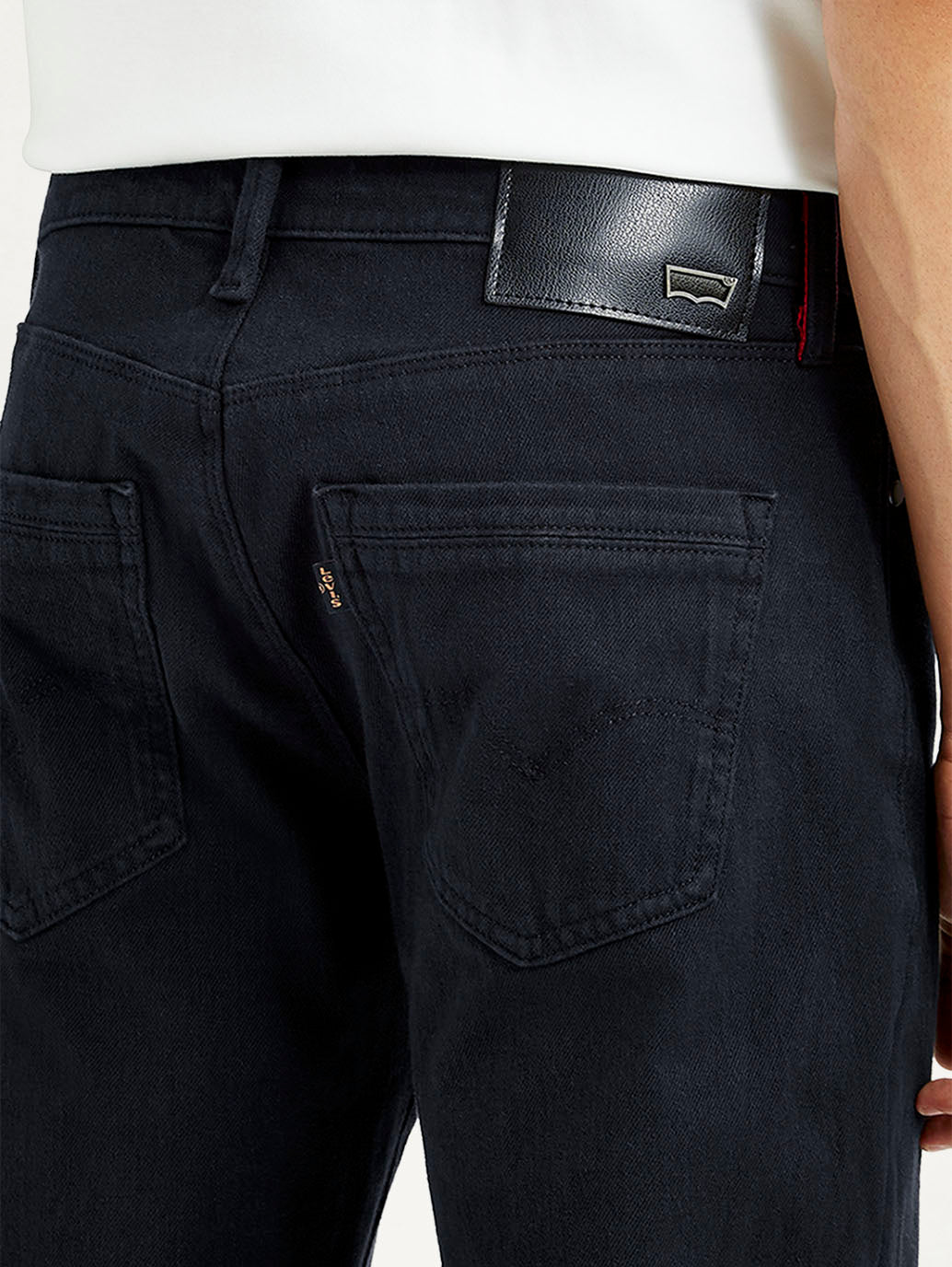 Men's Redloop 511 Black Slim Fit Mid Rise Jeans - Detail View