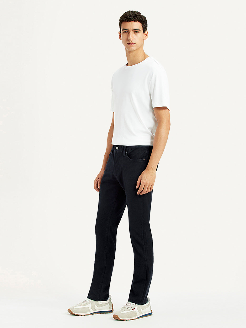 Men's Redloop 511 Black Slim Fit Mid Rise Jeans - Side View