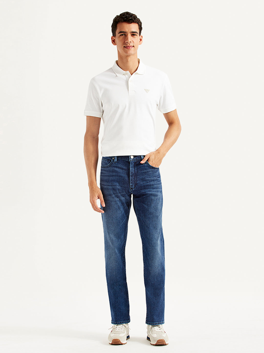 Men's Redloop 513 Slim Straight Fit Mid Rise Jeans - Front View