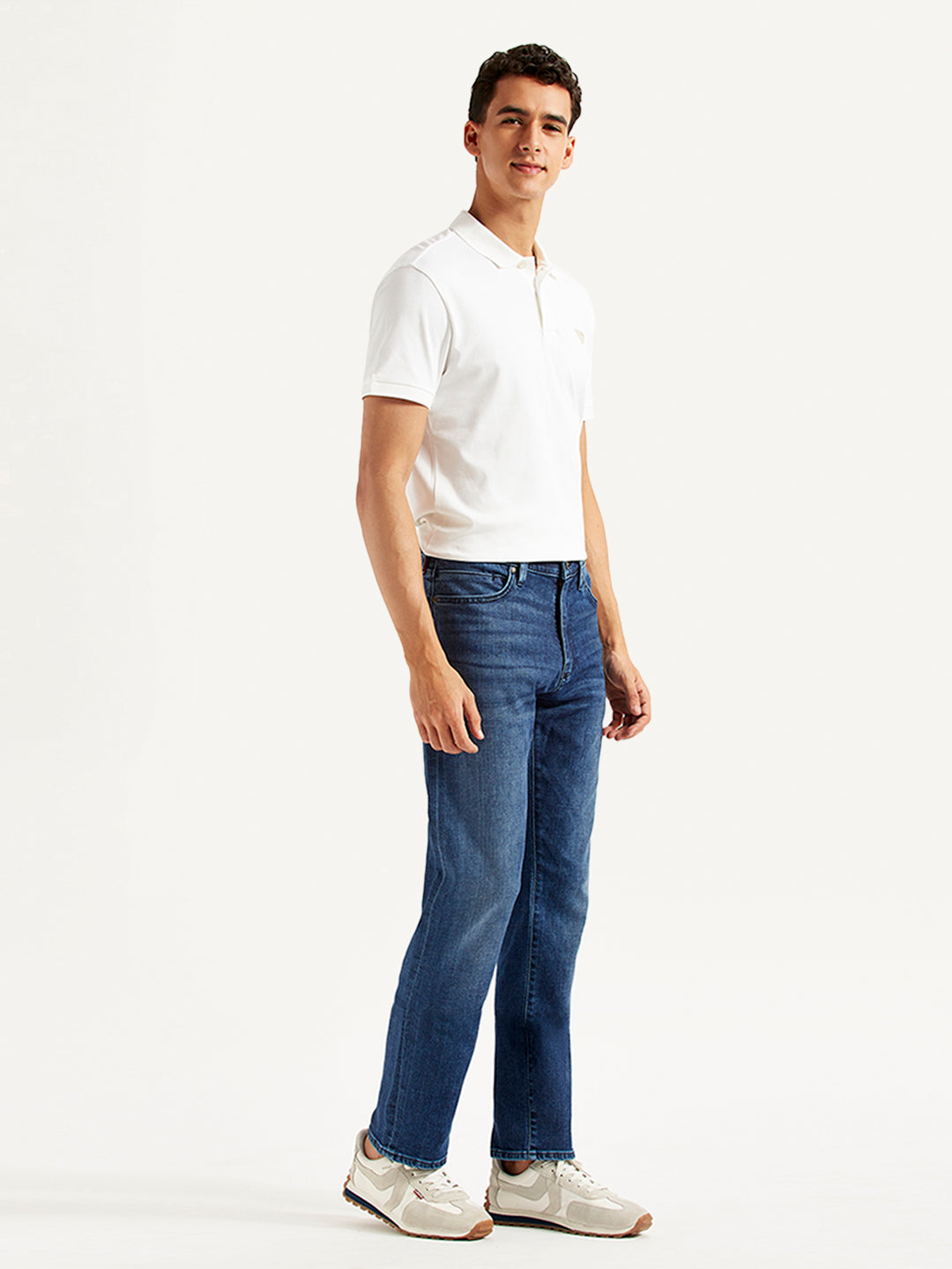 Men's Redloop 513 Slim Straight Fit Mid Rise Jeans - Side View