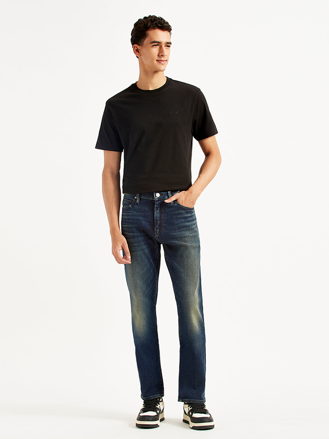 Men's Redloop 513 Slim Straight Fit Mid Rise Jeans - Front View