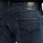 Men's Redloop 513 Dark Indigo Slim Straight Fit Mid Rise Jeans - Detail View