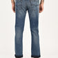 Men's Redloop 513 Blue Slim Straight Fit Mid Rise Jeans - 20 View