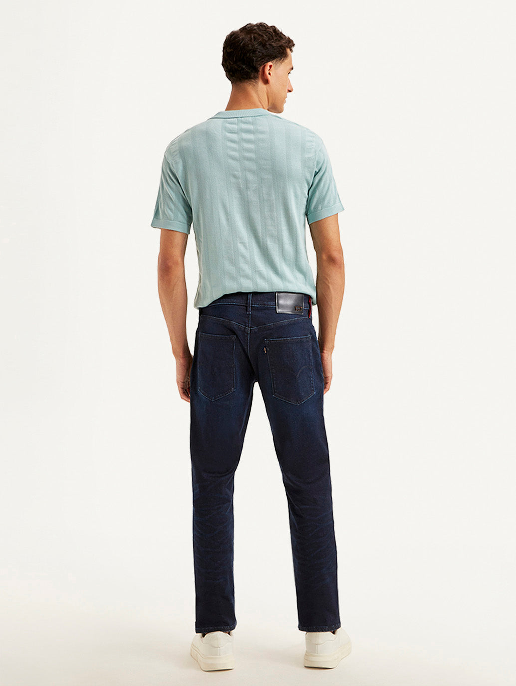 Men's Redloop 511 Navy Blue Slim Fit Mid Rise Jeans - Back View
